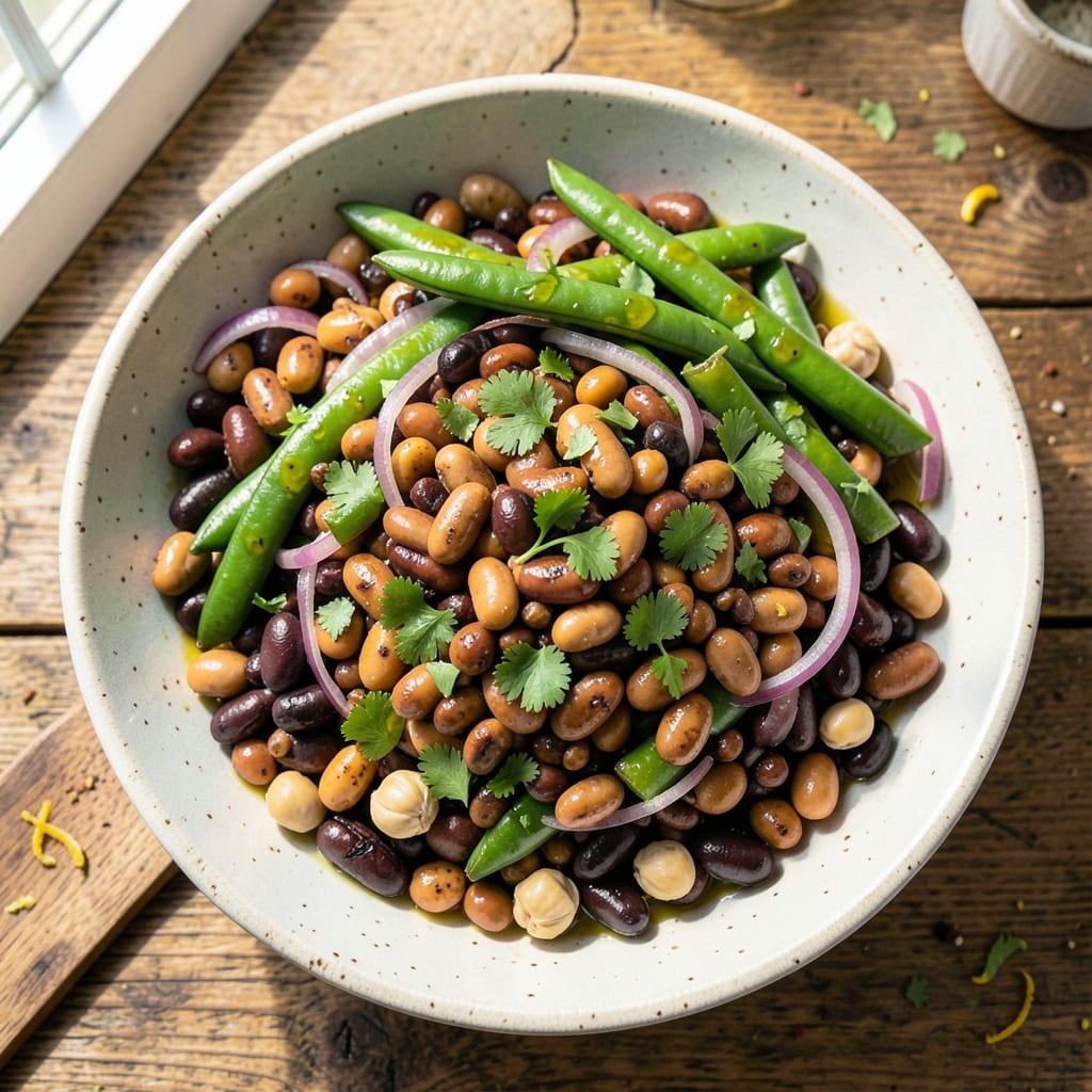 6 Bean Medley Salad Recipe: Pantry Staples Packed With Crunchy Texture