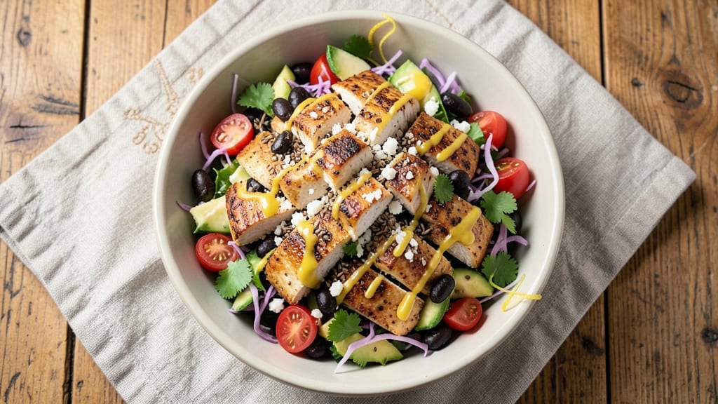 Applebee's Fiesta Chicken Salad Recipe: Crispy Tortilla Strips Over Zesty Lime Dressing