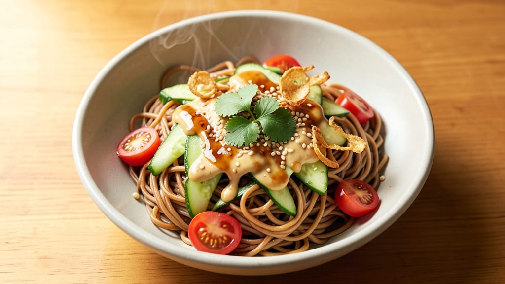 Asian Soba Noodle Salad Recipe: Crispy Sesame-Tossed Coolness With Umami Kick