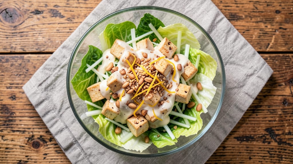 Asian Caesar Salad Recipe: Sesame-Ginger Dressing Meets Crunchy Celery Crowns