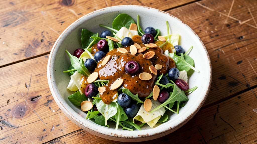 Blueberry Vinaigrette Salad Recipe: Bright Purple Swirls With Tangy-Sweet Crunch