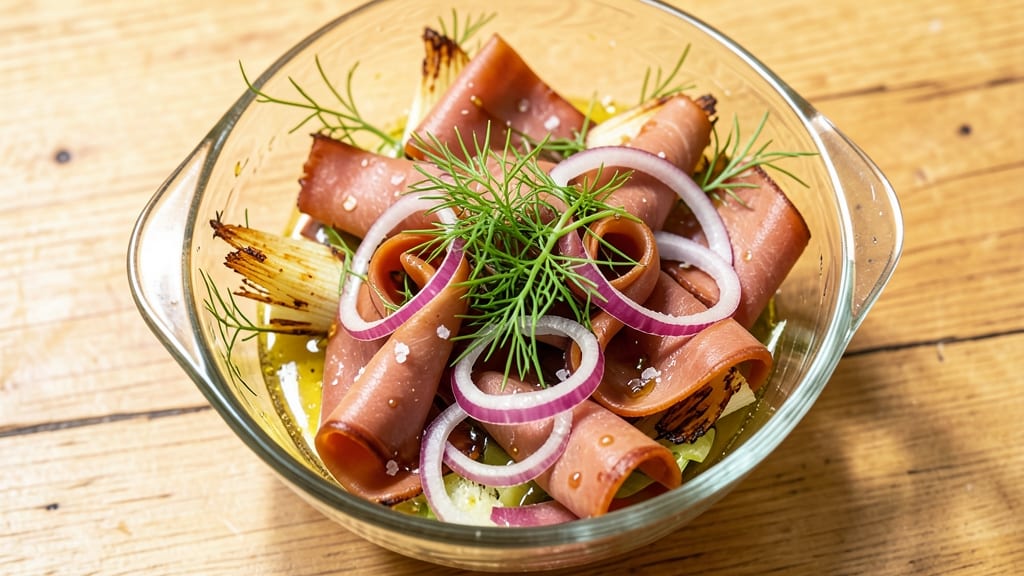 Ham Salad Recipe No Mayo: Crispy Celery Crowns and Zesty Dill Dressing