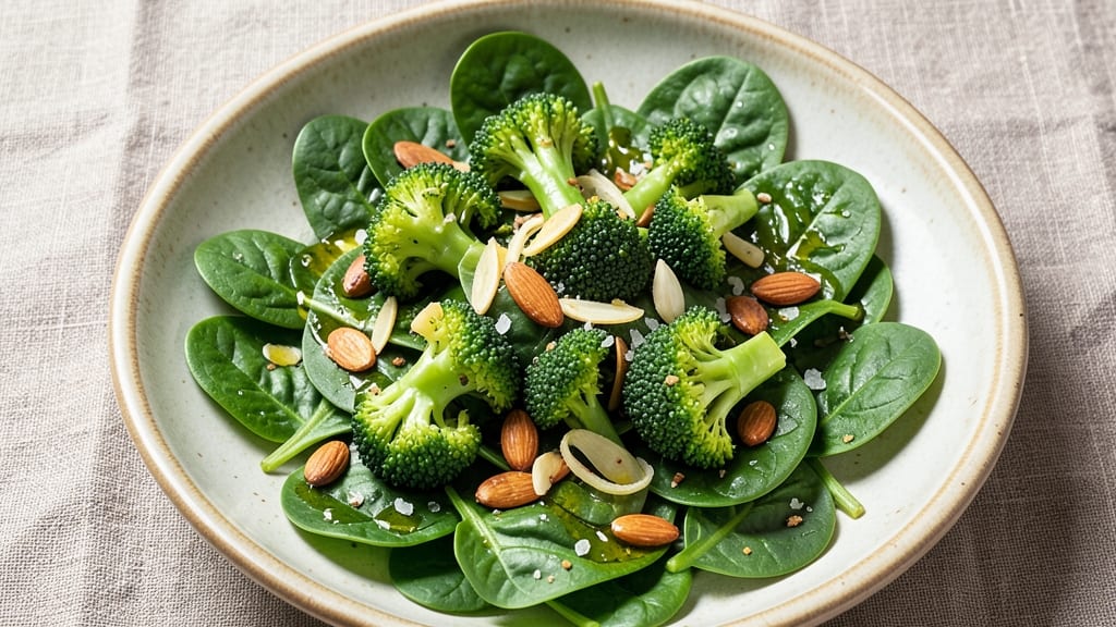 Broccoli Spinach Salad Recipe: Crisp-Topped Creamy Balsamic Bliss