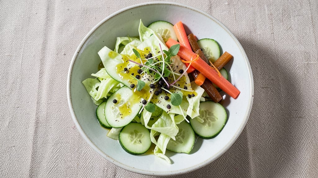 Cabbage, Carrot, and Cucumber Salad Recipe: Refreshing Crunch in 15 Minutes