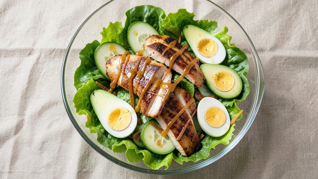 Asian Cobb Salad Recipe: Crispy Wonton Strips and Tangy Sesame Dressing Fusion