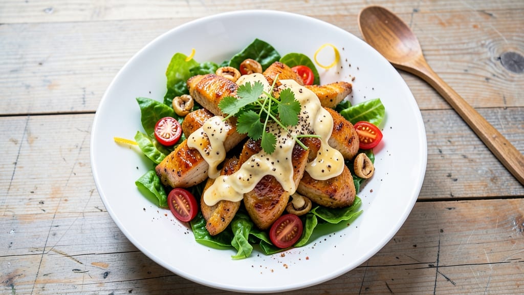 Cafe at Pharr Curry Chicken Salad Recipe: Crispy Celery Crowns Over Tangy Yogurt Dressing