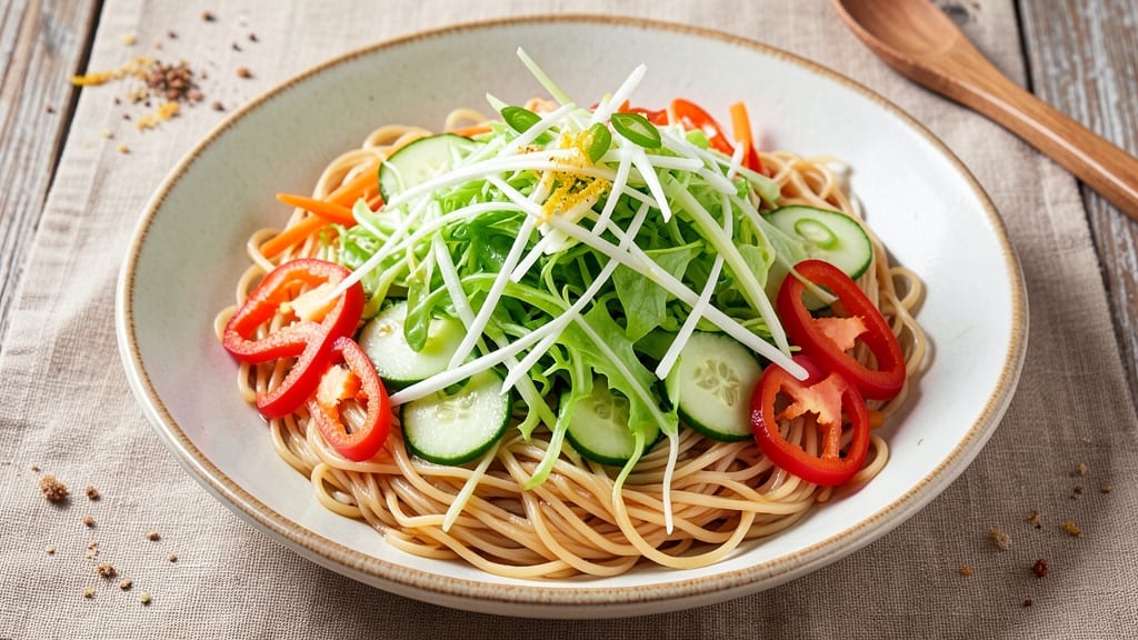 Asian Salad Bowl Recipe: Crispy Rice Noodles and Tangy Peanut Dressing