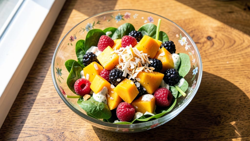 Café Zupas Mango Berry Salad Recipe: Tropical Crunch Meets Creamy Citrus Dressing