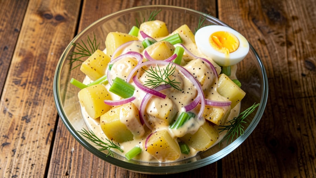 Dolly Parton-Inspired Potato Salad Recipe With Heavy Cream: Southern Creaminess With Crispy Celery Crowns