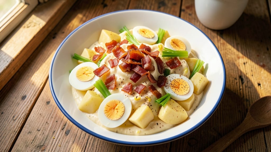 Big Daddy's Potato Salad Recipe: Smoky Bacon and Crispy Celery Crown Crunch