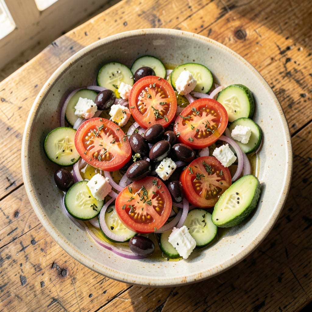 Aegean Salad Recipe: Bright Mediterranean Crunch in 15 Minutes