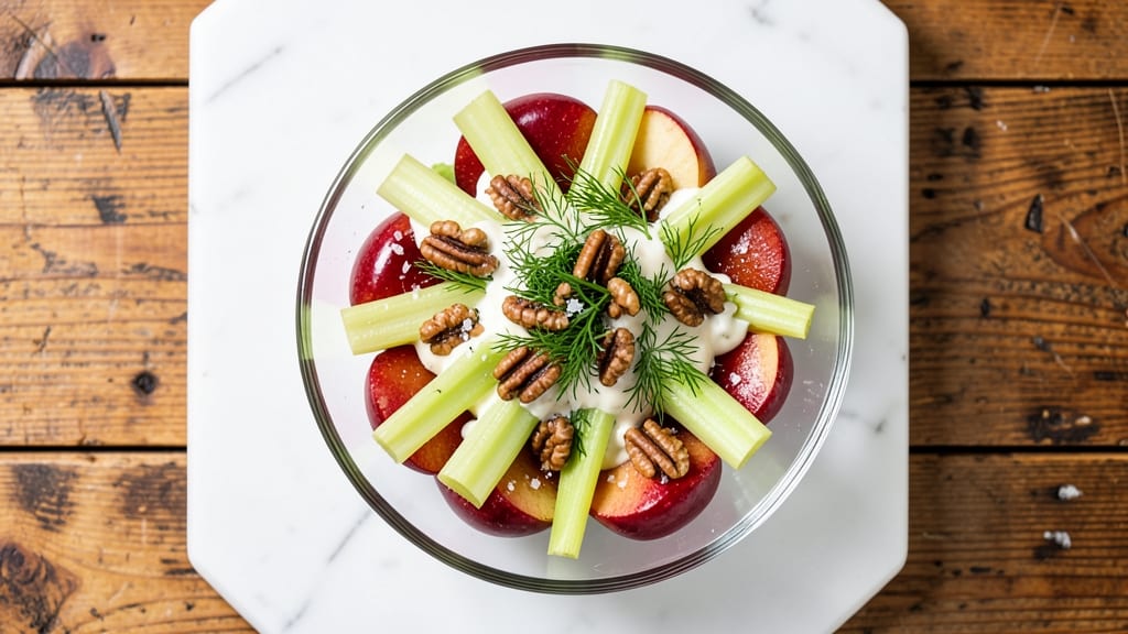 Barefoot Contessa Waldorf Salad Recipe: Crisp Celery Crowns Over Creamy Dill-Mayo Bliss