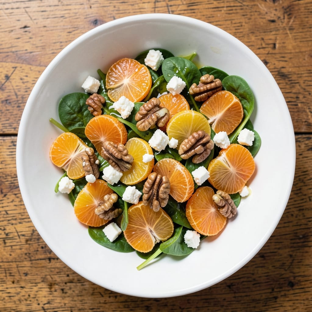 Four-Ingredient Mandarin Orange Salad Recipe: Citrus Brightness With Crunchy Walnut Topping