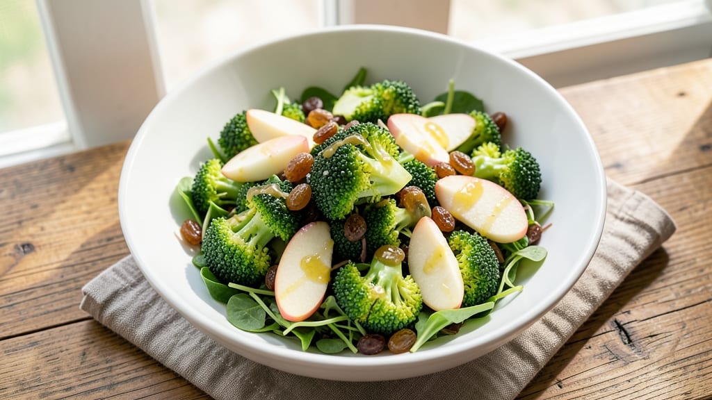 Broccoli Apple Raisin Salad Recipe: Crunchy Apple and Toasted Raisin Harmony