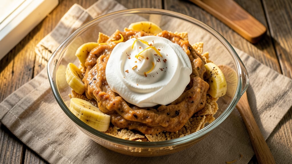 Banana Fluff Salad Recipe: Creamy Vanilla-Banana Swirl With Crunchy Topping
