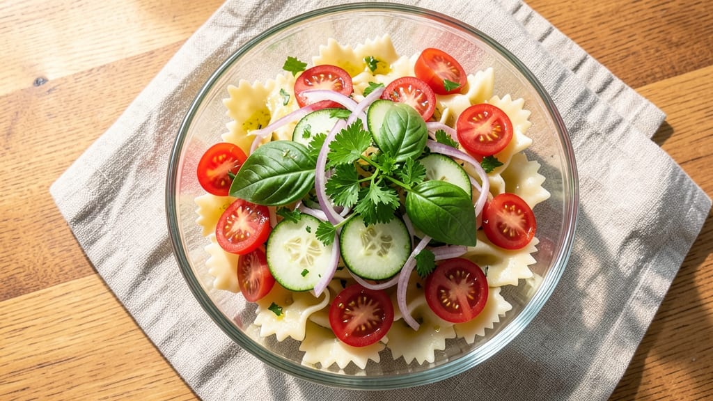Basil Bowtie Pasta Salad Recipe: Fresh Herb Crunch in 15 Minutes
