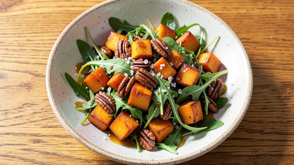 Butternut Squash and Arugula Salad Recipe: Roasted Squash Meets Peppery Greens