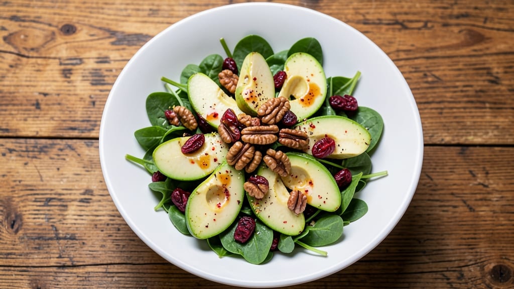 Apple Walnut Salad With Cranberry Vinaigrette Recipe: Autumn Harvest Balance in 20 Minutes