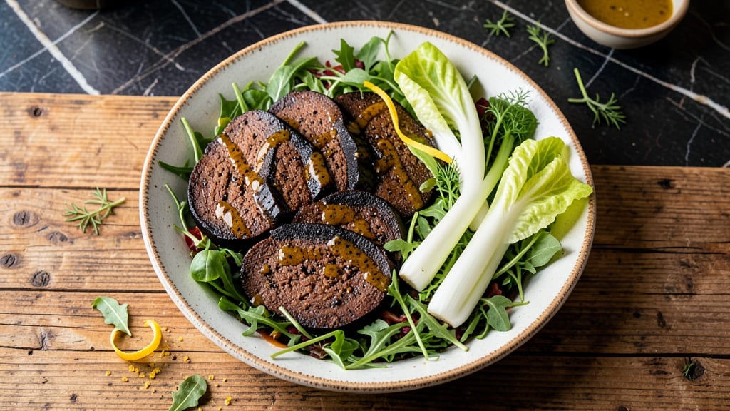 Black Pudding Salad Recipe: Savory Crunch With Herbs and Celery Crowns