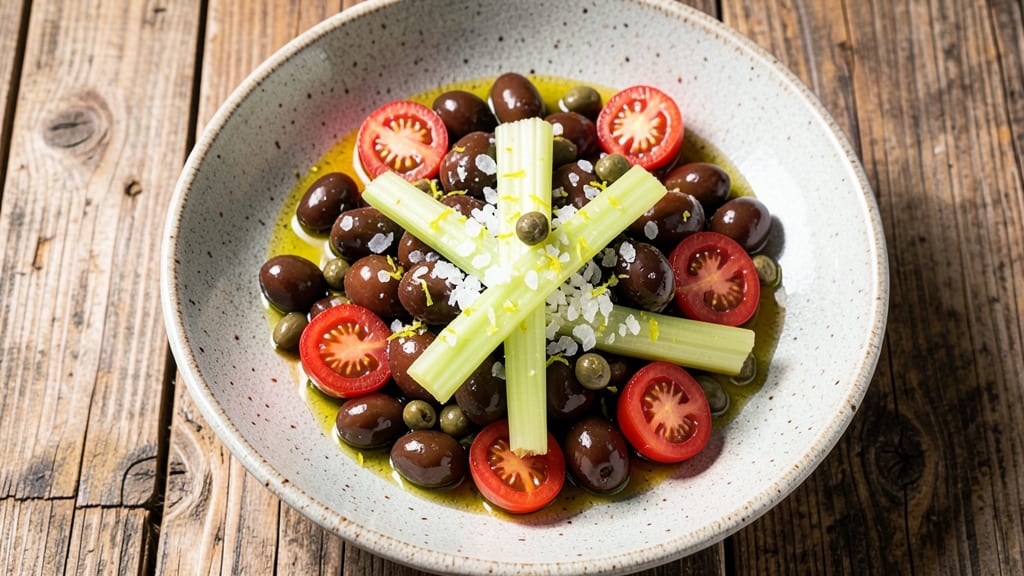 Antipasto Olive Salad Recipe: Bright, Briny Bites with Crunchy Celery Crowns