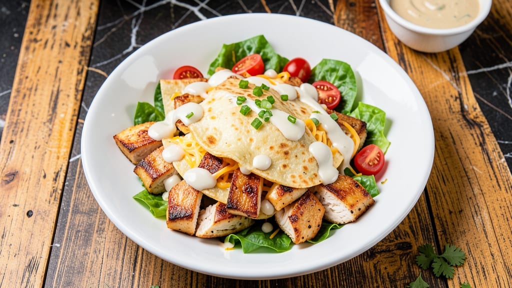 Applebee's Chicken Quesadilla Salad Recipe: Crispy Tortilla Bites Over Creamy Ranch
