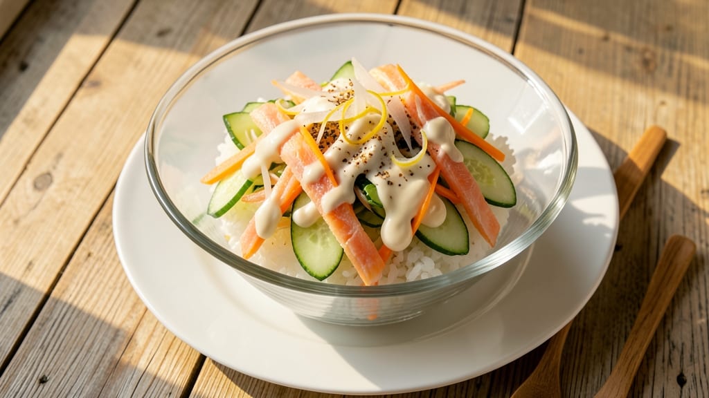 Authentic Japanese Kani Salad Recipe: Crispy Crab Stick Crunch Over Zesty Mayo