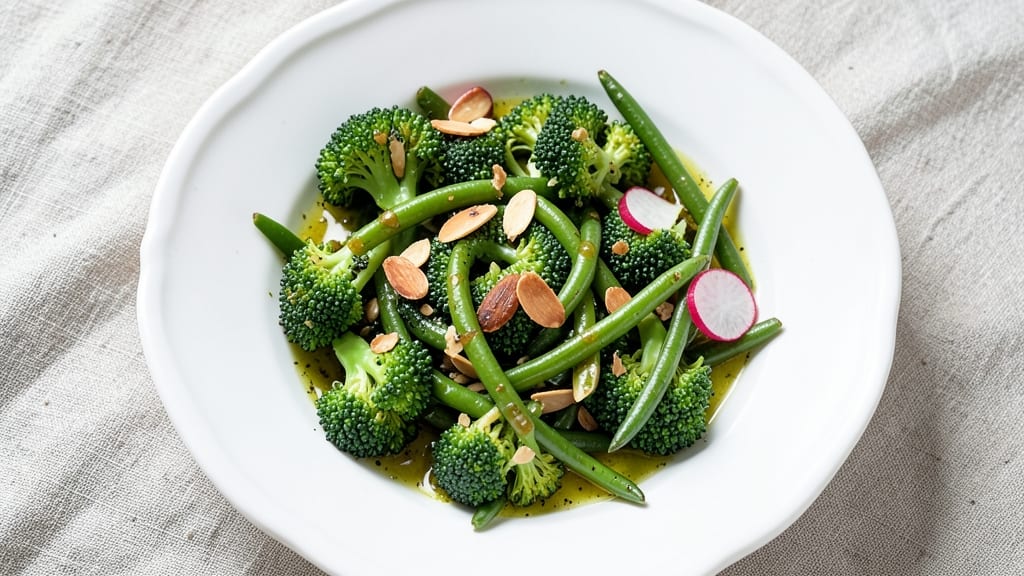 Broccoli and Green Bean Salad Recipe: Crisp-Tender Veggies With Zesty Lemon Vinaigrette