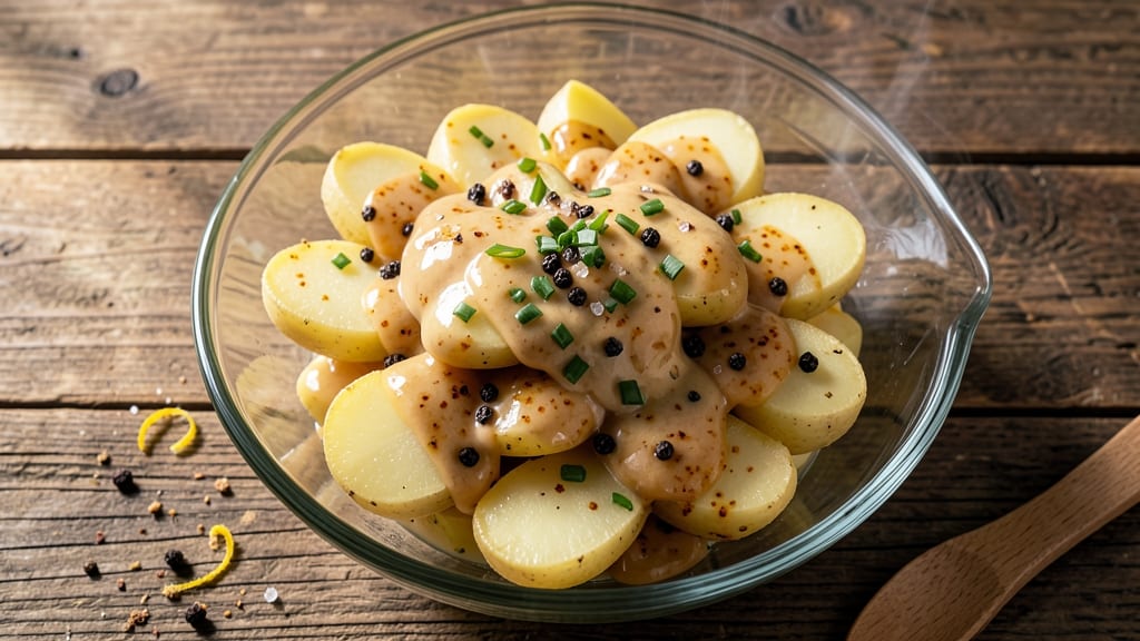 Anne Burrell's German Potato Salad Recipe: Crispy Celery Crowns and Mustard-Vinegar Zing