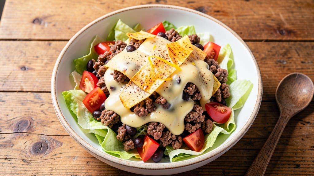 Best Ever Taco Salad Recipe: Crispy Tortilla Strips and Layered Fiesta Flavors
