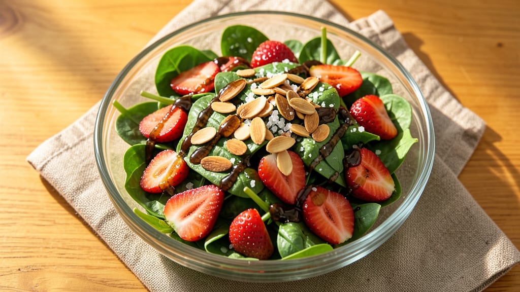 Best Ever Strawberry Spinach Salad Recipe: Bright Balsamic Glaze and Crunchy Almonds