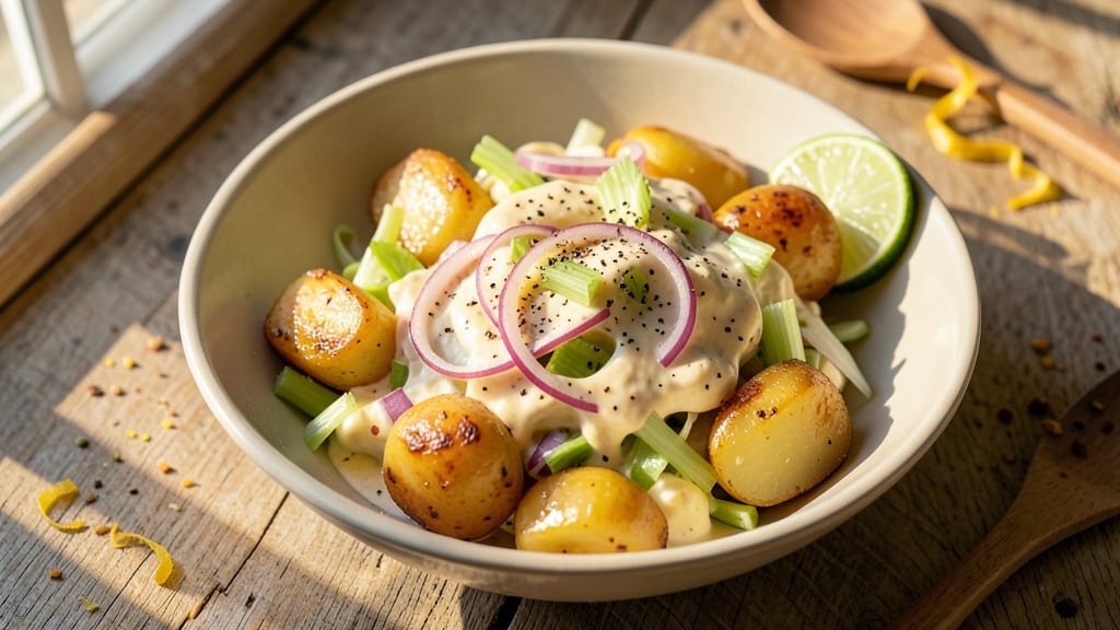 Bahamian Potato Salad Recipe: Citrusy Zest and Crisp Celery Crowns
