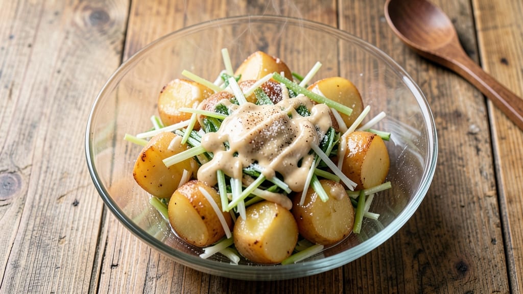 Authentic Japanese Potato Salad Recipe: Crispy Celery Crowns and Tangy Mayo Twist