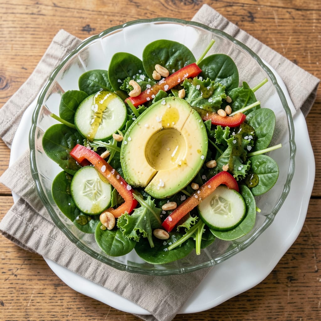 All Green Salad Recipe: Vibrant Greens With Zesty Lemon-Dill Dressing