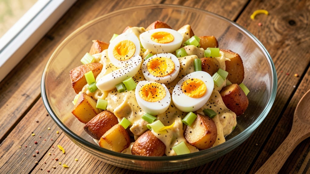 Bill Miller's Potato Salad Recipe: Crispy Celery Crowns Over Tangy Mustard Dressing