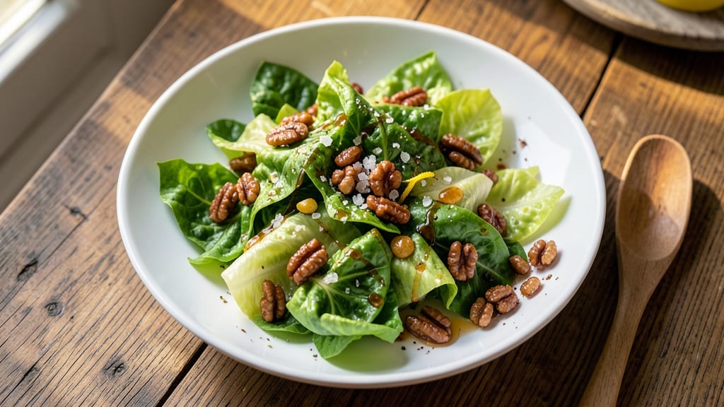 Bibb Lettuce Salad With Candied Walnuts Recipe: Sweet Caramelized Crunch Meets Buttery Greens