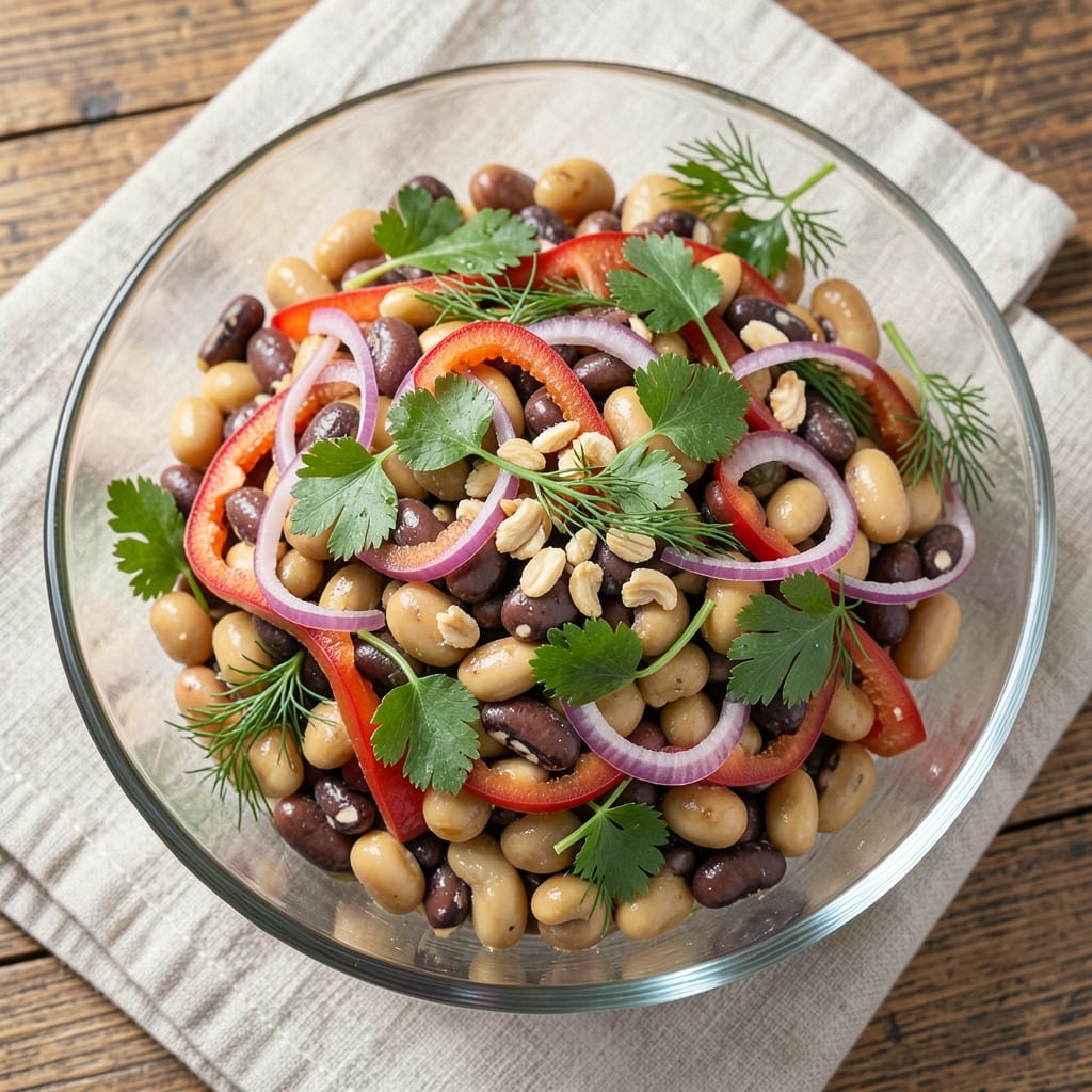 Two Bean Salad Recipe: Bold Herb and Mustard Vinaigrette Magic