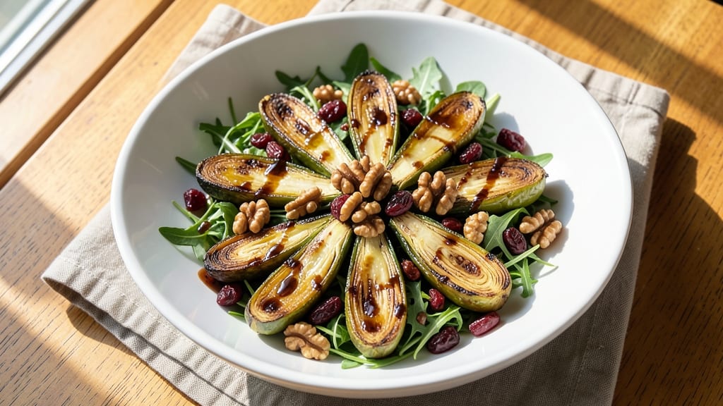 Café Ba-Ba Reeba's Brussel Sprout Salad Recipe: Caramelized Sprouts with Crunchy Walnut Crumble