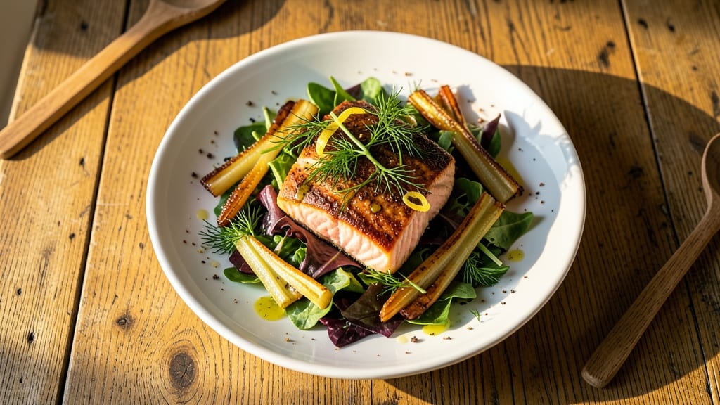 Best Salmon Salad Recipe Ever: Crispy Celery Crowns Over Zesty Lemon-Dill Dressing