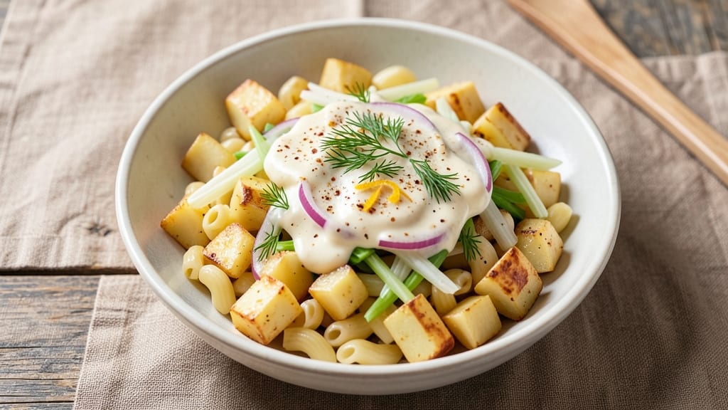 Best Foods Potato Mac Salad Recipe: Celery Crown Crunch Without the Mush