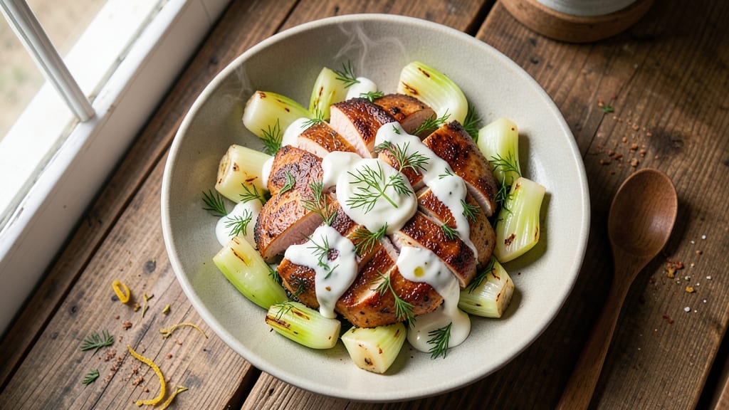 Good Earth Chicken Salad Recipe: Crispy Celery Crowns With Herbed Yogurt Base