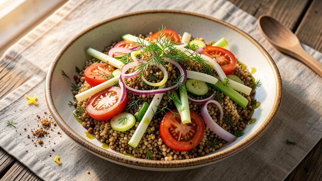 Turkish Bulgur Salad Recipe: Crispy Celery Crowns Over Lemon-Dill Freshness
