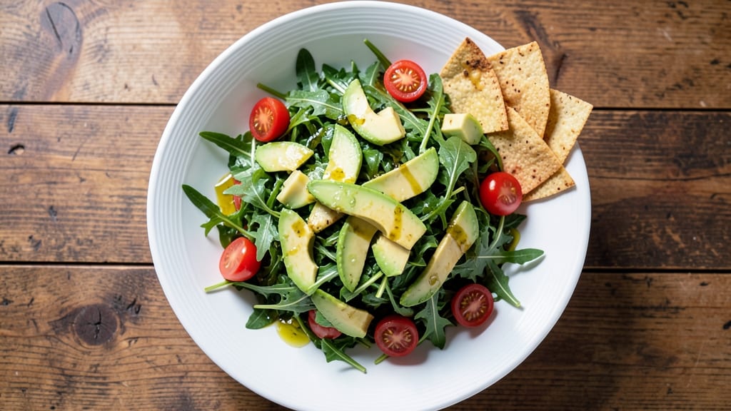 Cactus Club Rocket Salad Recipe: Crispy Tortilla Strips Over Zesty Dill-Tomato Bliss