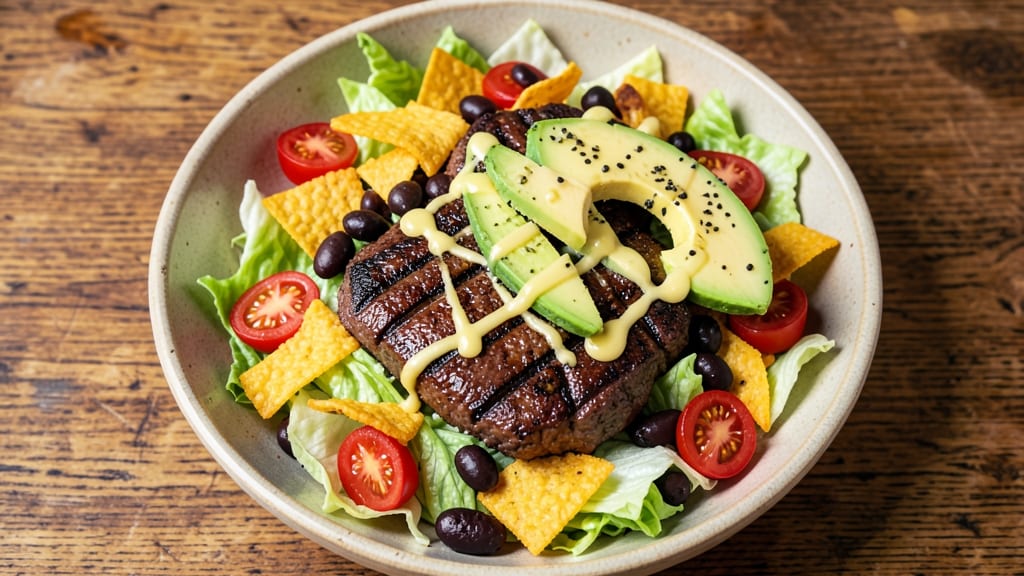 Authentic Mexican Taco Salad Recipe: Crunchy Tortilla Strips and Spicy Lime Dressing