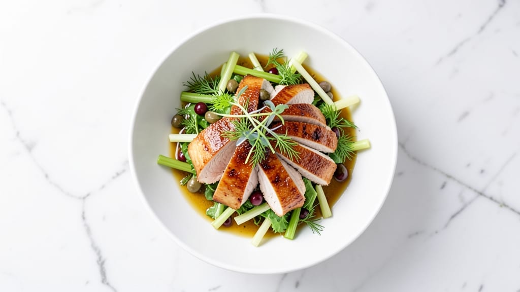 Café Patachou Chicken Salad Recipe: Celery Crown Crunch Over Zesty Dill Dressing
