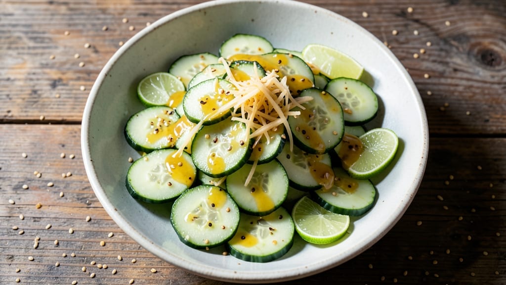 Asian Marinated Cucumber Salad Recipe: Zesty Lime-Ginger Bite in 15 Minutes
