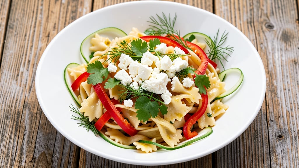 Bow Tie Pasta Salad Recipe With Feta: Herby Lemon-Feta Twist for Picnic Perfection