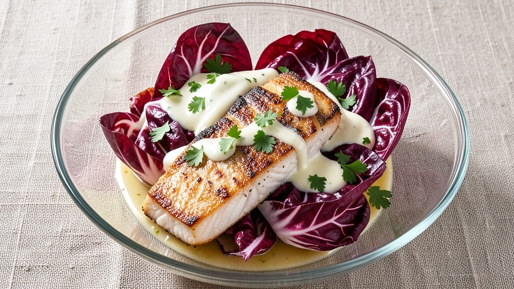 Angler Radicchio Salad Recipe: Bitter-Sweet Crunch With Creamy Lemon Dressing