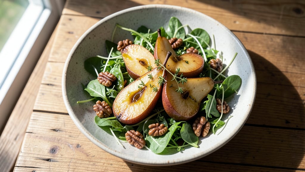 Baked Pears Salad Recipe: Caramelized Sweetness Meets Herbed Crunch