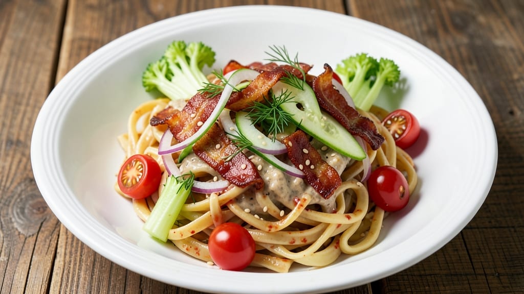 BBQ Ranch Pasta Salad Recipe: Smoky-Tangy Twist With Crispy Celery Crowns