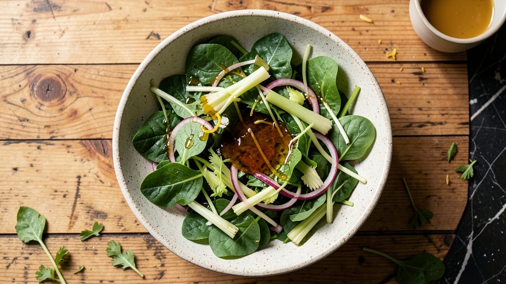 Camote Tops Salad Recipe: Crispy Celery Crowns Over Sweet Potato Topping Magic